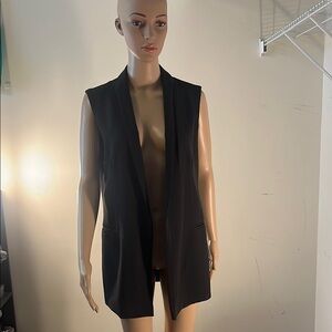 New Look Elegant Black Open Vest (#6)